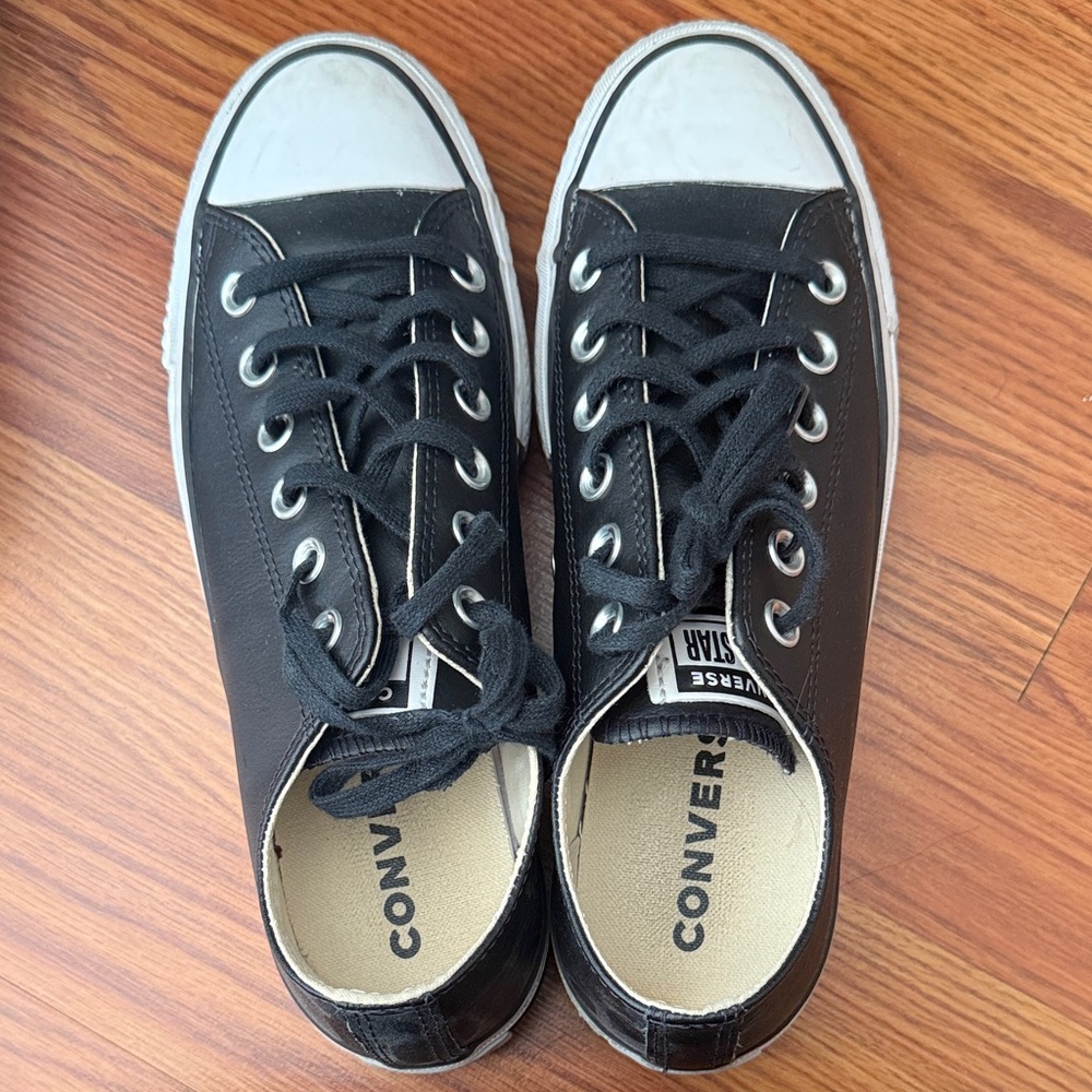 Converse Black Platform Sneakers